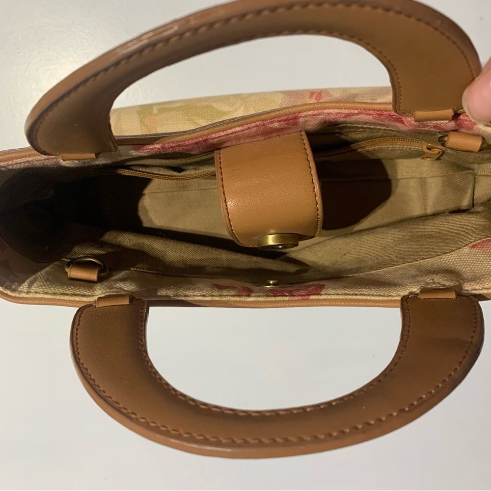 Fossil Floral Mini Tote in Cream, Pink & Tan - Picture 5 of 13